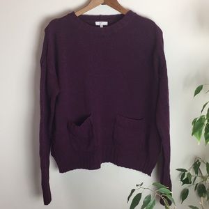 Joie Burgundy Dolman Sleeve Sweater